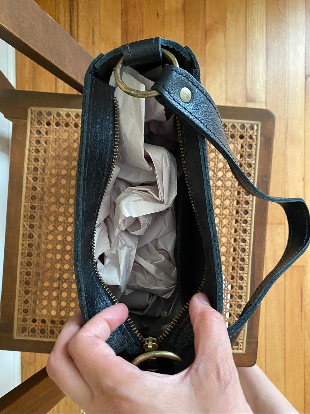 NWOT Portland Leather Goods Black Shoulder Bag - Picture 4 of 5
